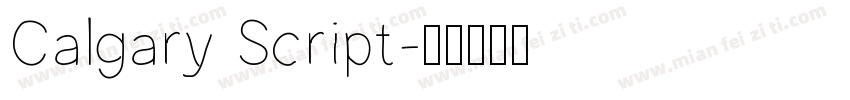 Calgary Script字体转换